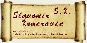 Slavomir Komerović vizit kartica